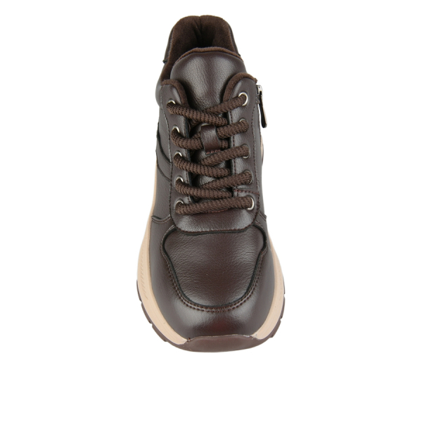 botine damă piele naturală maro închis 0162869