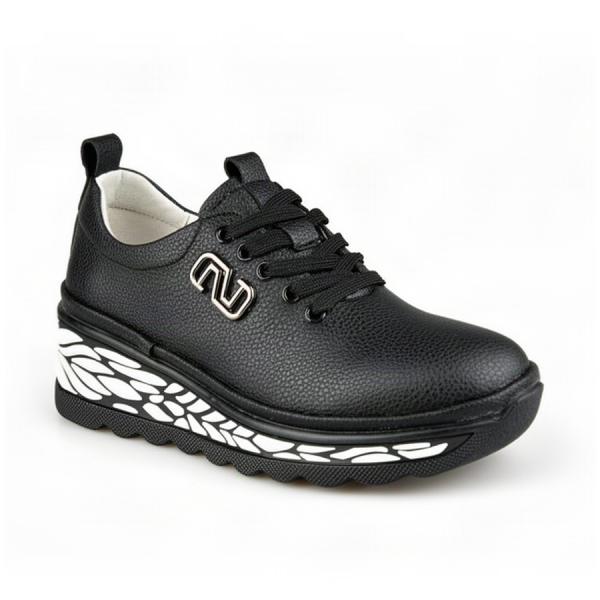 lady's shoes genuin leather black 0163183