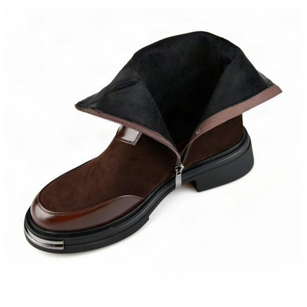 lady's boots textile/synthetic leather brown 0162109