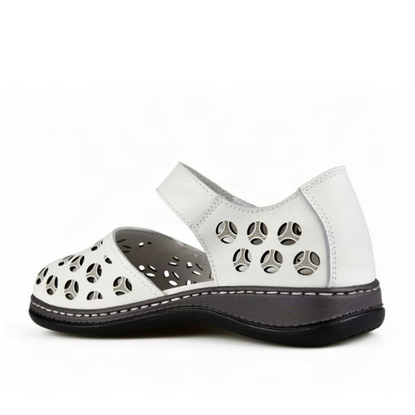 sandale damă piele naturală alb 0163735