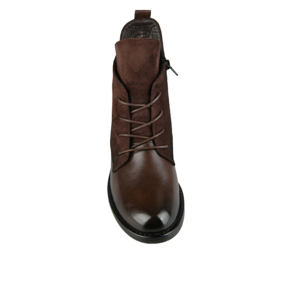 botine damă textil/piele ecologică maro 0162907
