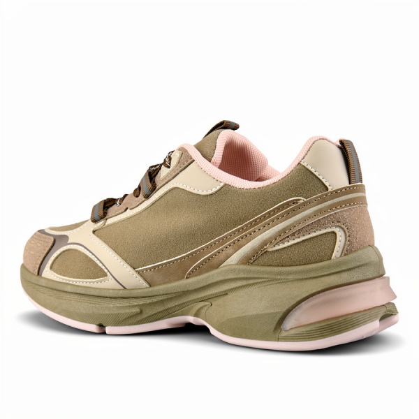 adidași damă piele ecologică/textil maro deschis 0162729