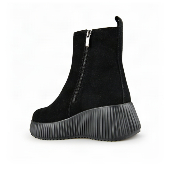 botine damă piele naturală negru 0163064
