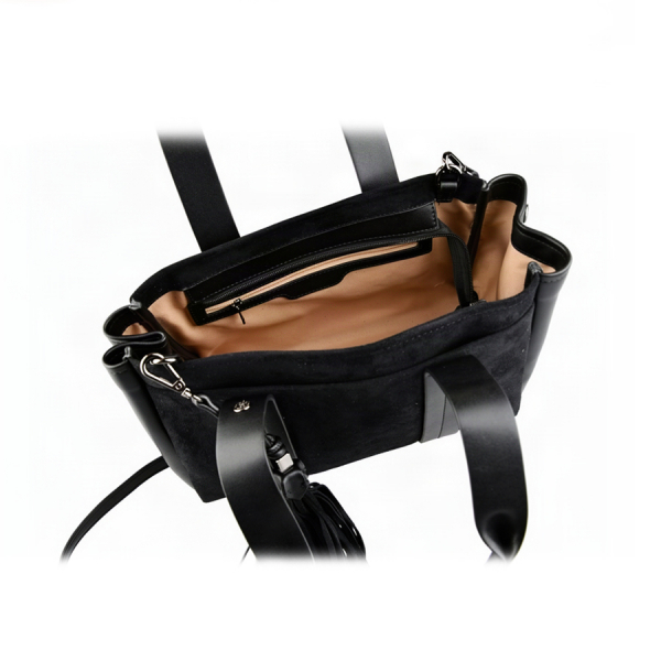 lady's bag synthetic leather/textile black 0163271