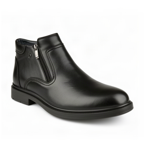 botine bărbați piele naturală negru 0162141