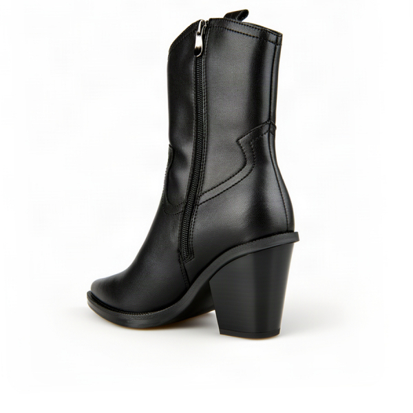 lady's boots genuin leather black 0162650
