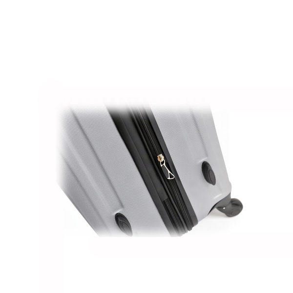 medium suitcase ABS plastic silver 0163670