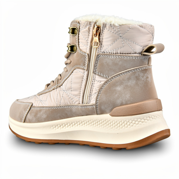 lady's boots eco leather/textile beige 0162353