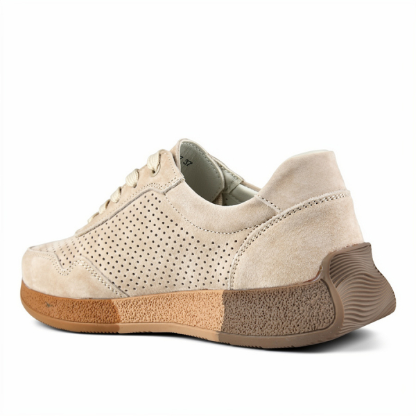lady's shoes genuin leather beige 0161092