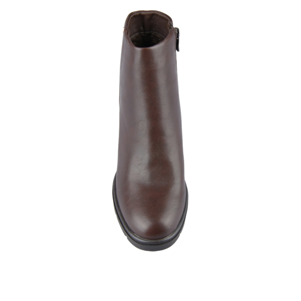 botine damă piele ecologică maro 0162526