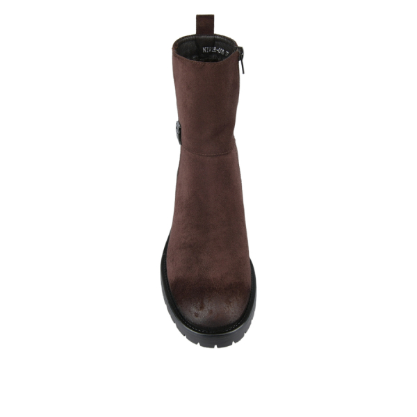 botine damă textil maro 0162909