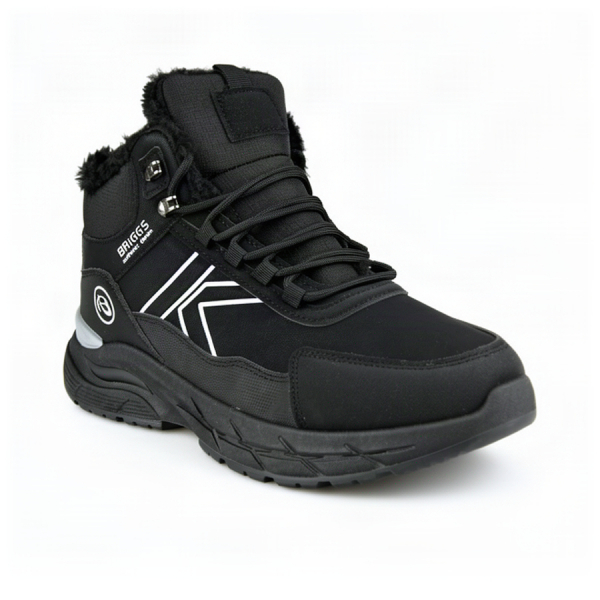 men's boots eco leather/textile black 0162600