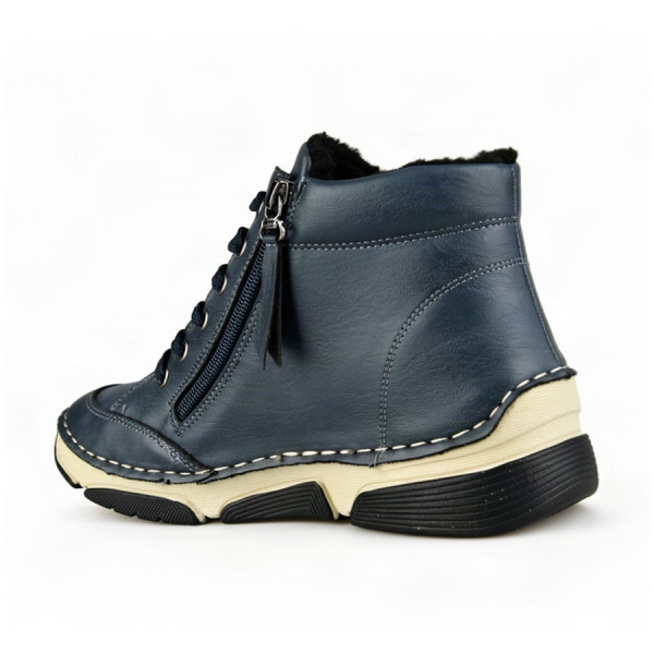 lady's boots synthetic leather blue 0163426
