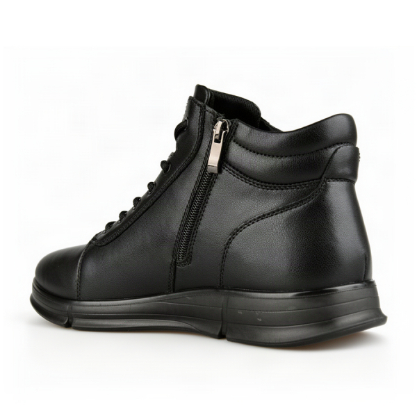 botine bărbați piele naturală negru 0162765