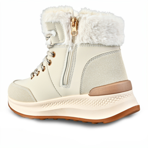 lady's boots textile/eco leather white 0162311