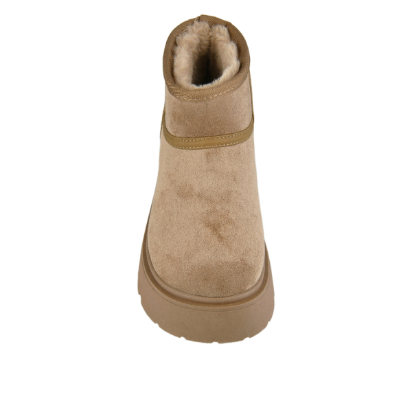 botine damă textil bej închis 0163376