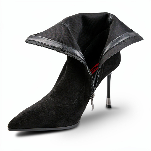 botine damă textil negru 0162066