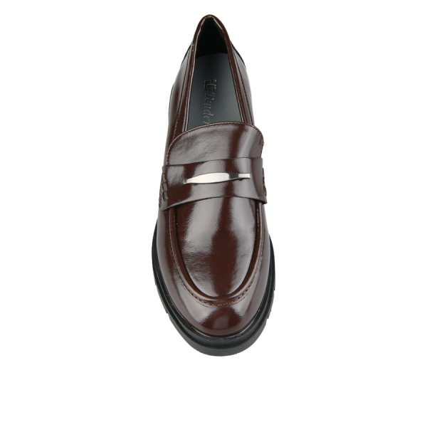 lady's shoes synthetic leather brown 0163042