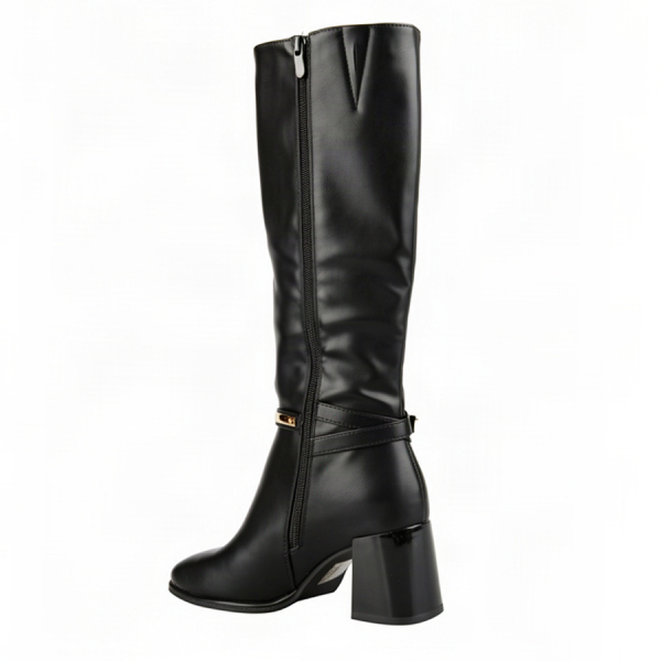 cizme damă piele ecologică negru 0162497