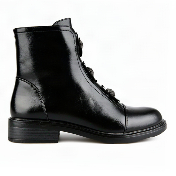 botine damă piele ecologică negru 0162910