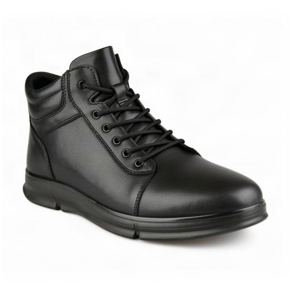botine bărbați piele naturală negru 0162765