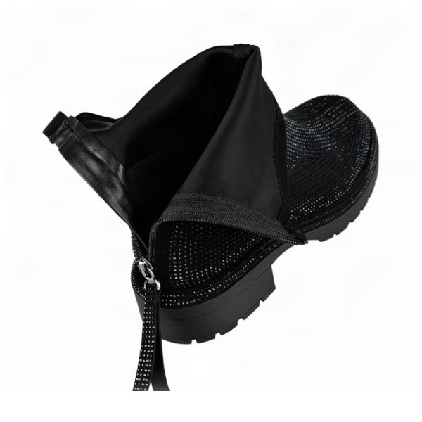 botine damă textil negru 0162443