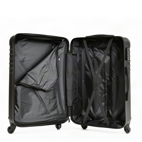 medium suitcase ABS plastic black 0163685