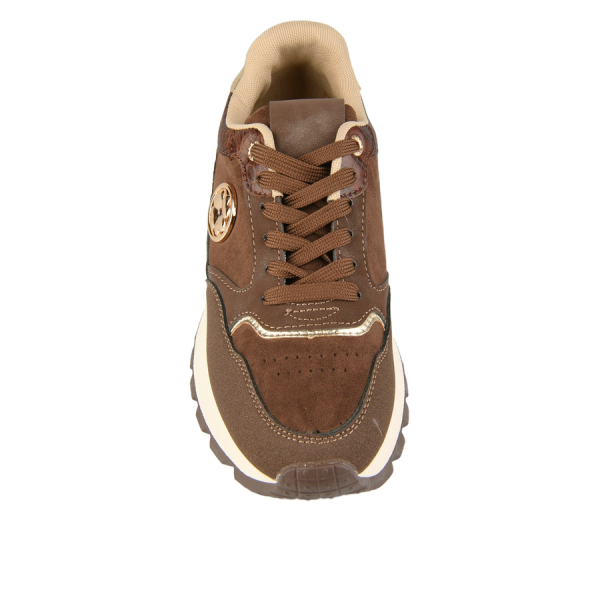 adidași damă textil/piele ecologică maro 0162688