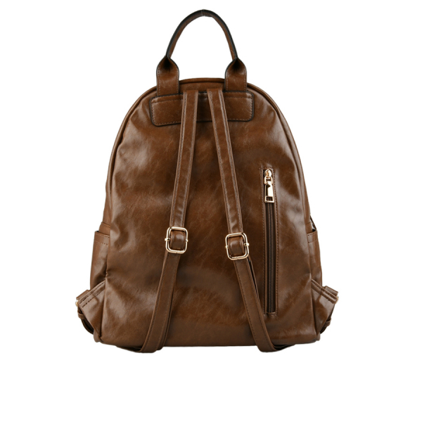 rucsac damă piele ecologică maro  0163302