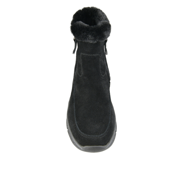 botine damă piele naturală/textil negru 0163061