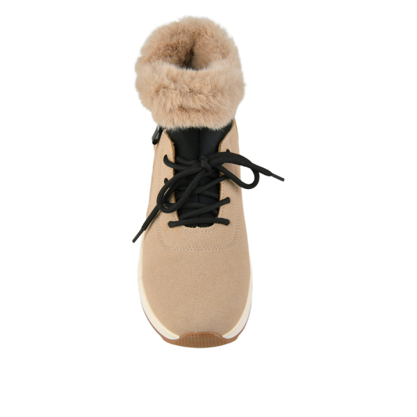 lady's boots eco leather/textile light brown 0162307