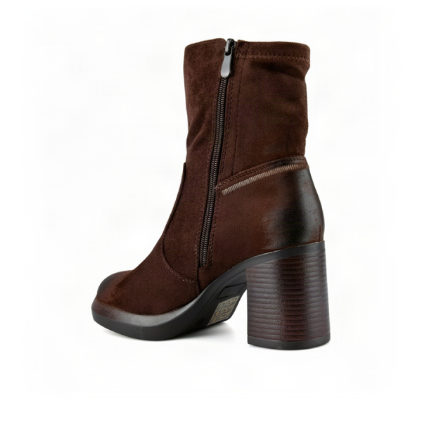 botine damă textil maro 0162813