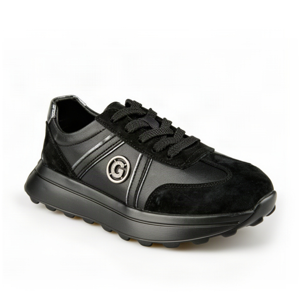 adidași damă piele naturală negru 0163186