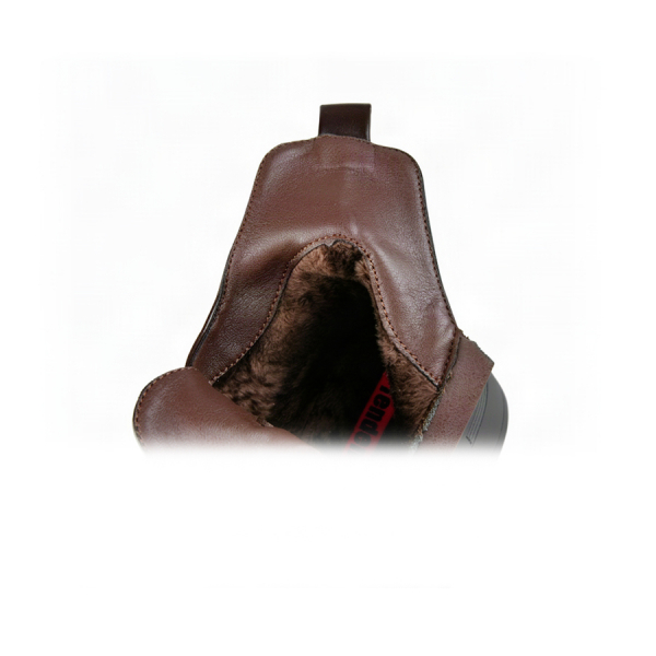 lady's boots synthetic leather dark brown 0162809