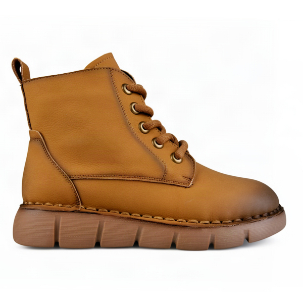 botine damă piele naturală maro