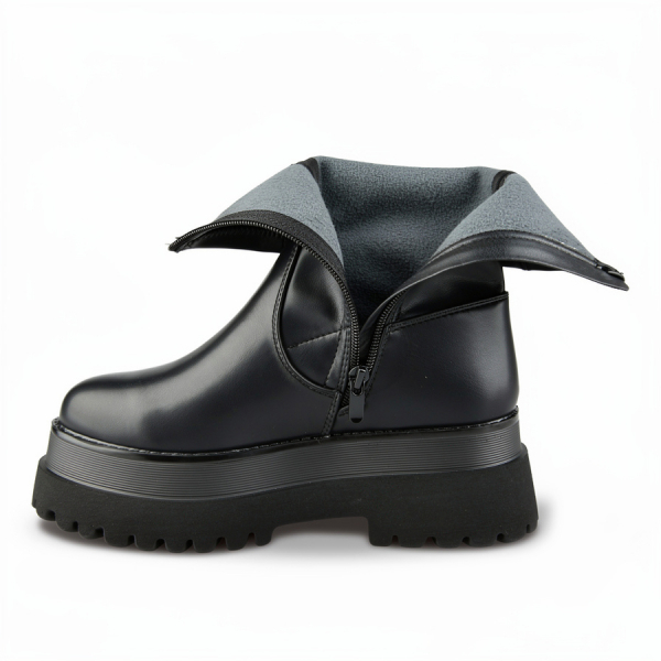 botine damă piele ecologică negru 0162516