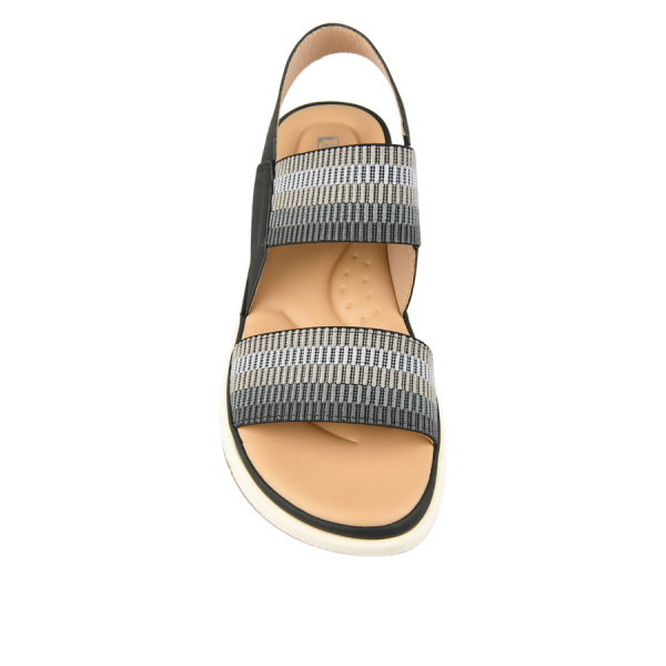 lady's sandals eco leather/textile black 0160691