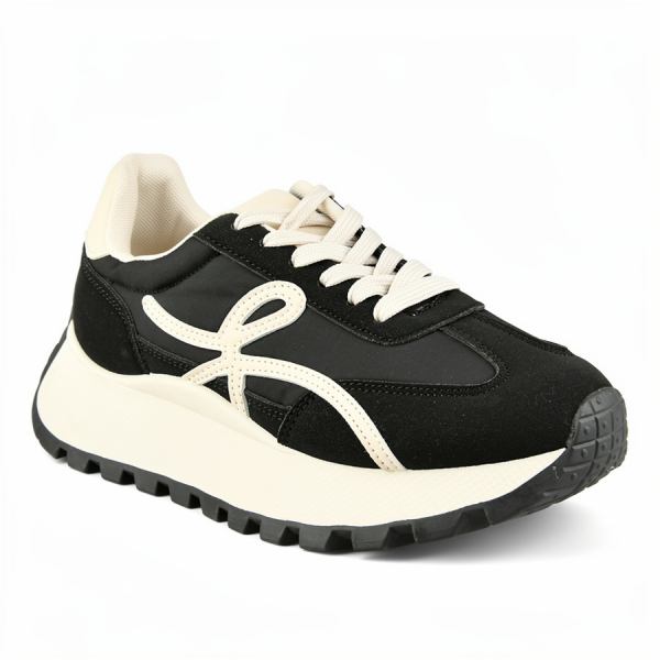 adidași damă textil/piele ecologică negru 0162689