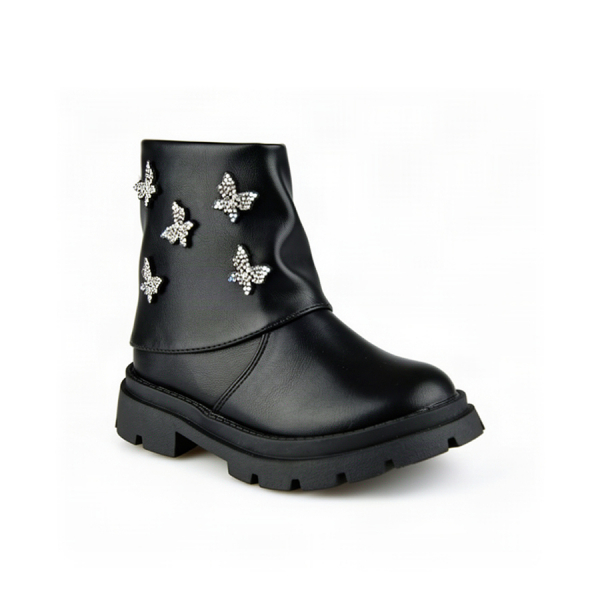 kids boots synthetic leather black 0162555