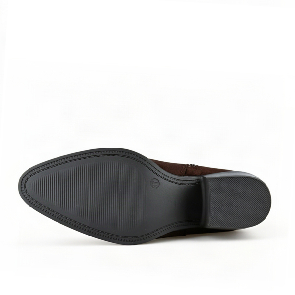 botine damă textil maro 0163225