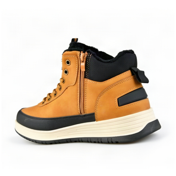 men's boots synthetic leather/textile light brown 0162594