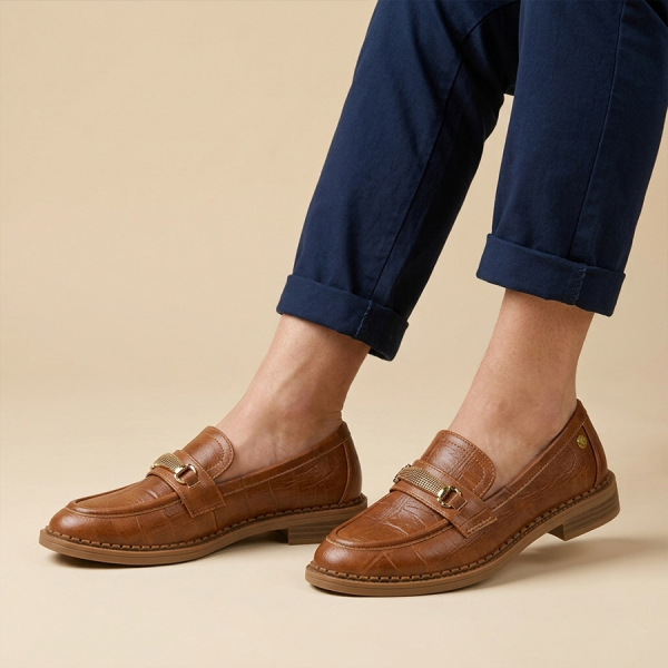 lady's shoes eko leather brown 0160461