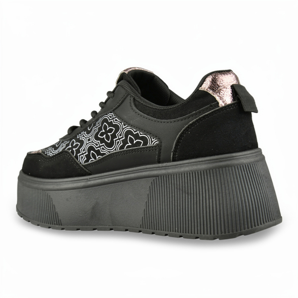 adidași damă textil/piele ecologică negru 0162713