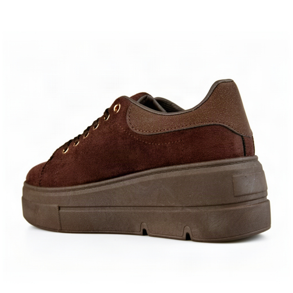 adidași damă piele ecologică/textil maro 0163311