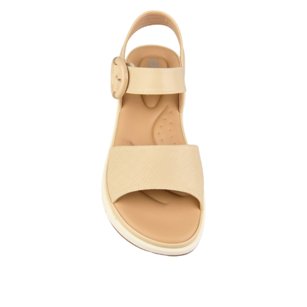 lady's sandals synthetic leather beige 0160687