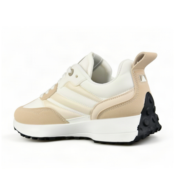 adidași damă textil/piele ecologică bej 0163172