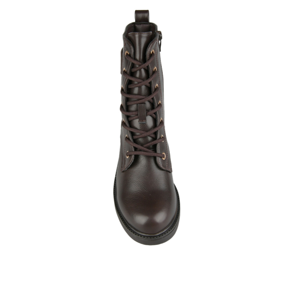 lady's boots synthetic leather dark brown 0162435