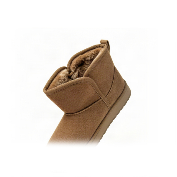 botine damă textil maro deschis 0163238