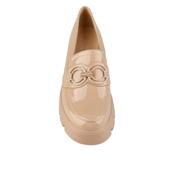 lady's shoes synthetic leather beige 0160498