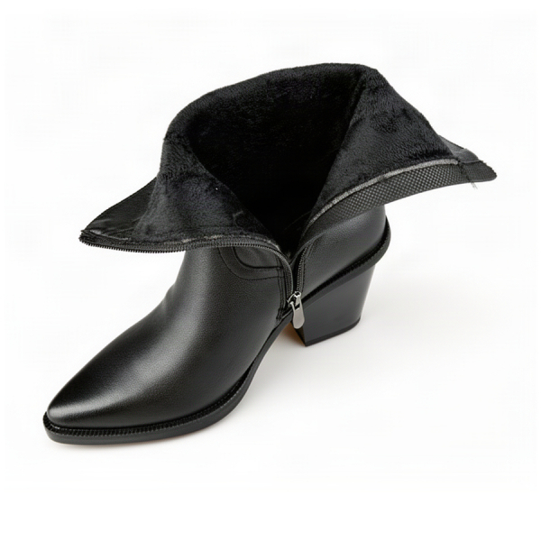lady's boots genuin leather black 0162650